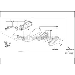 Kymco Agility légszűrő cső