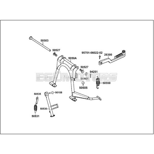 Kymco Vitality 50, 2T középsztender