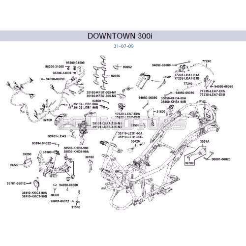 Ülésnyitó bowden Downtown 125-300i