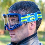 Ariete 8K enduro szemüveg, dupla átlátszó lencsével, kék