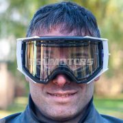 Ariete 8K enduro szemüveg, dupla átlátszó lencsével, narancssárga-lila