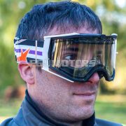 Ariete 8K enduro szemüveg, dupla átlátszó lencsével, narancssárga-lila