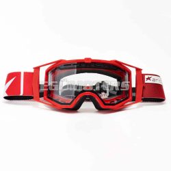   Ariete 8K enduro szemüveg, dupla átlátszó lencsével, piros