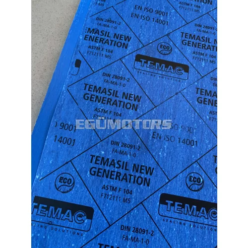 Táblás, vágható klingerit tömítés, 1.0 mm, kék