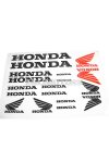 Honda matrica szett fekete, 170x250 mm