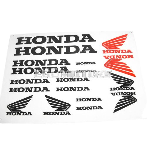 Honda matrica szett fekete, 170x250 mm