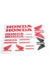 Honda matrica szett piros, 170x250 mm