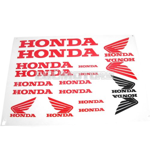 Honda matrica szett piros, 170x250 mm