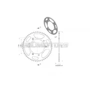 Rear Sprocket steel 52 teeth - 420 Rieju MRT