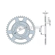 Rear Sprocket 48 teeth - 428 Yamaha TZR