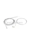 Throttle Cable Kit universal 1.2mm x 2 meters Motoforce Racing Lazer chrome