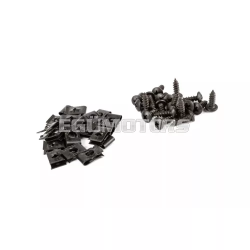 Fairing Clips + Screws M5x15mm (x20) black