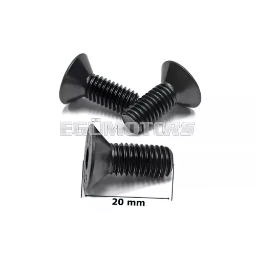Screws f. brake disc x3 countersunk head M8 x 20mm black