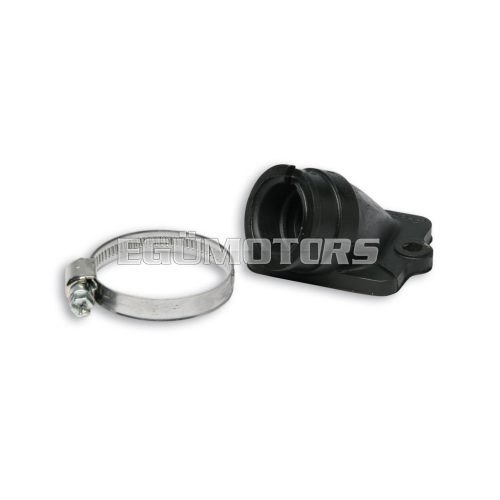 NBR tilted intake manifold Ø 20,5-23 L.26 for Piaggio - Gilera 2T 50 cc engines