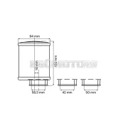 Malossi RED FILTER E15 60 PHBG 15-21 - PHBL 20-26 threaded