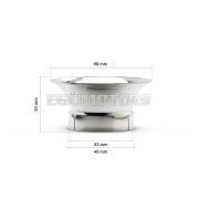 Malossi AIR HORN 43 inner - 45 external - 33 height mm WITHOUT NET