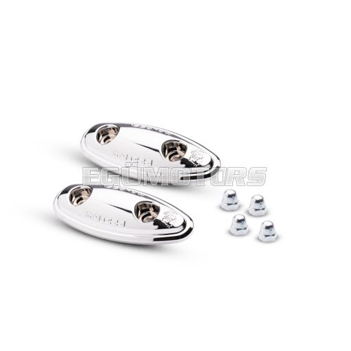 Malossi 2 CHROMED COVERS for REAR-VIEW MIRROR SLOTS