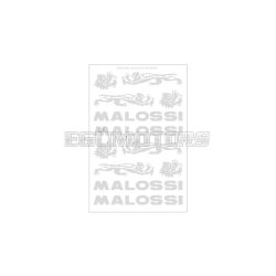   Malossi FOLDER of MALOSSI SILVER CHROMED MINI STICKERS 11,5x16,8 cm
