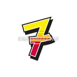 Malossi 2 STICKERS "7" Enko4 14,9x19,5 cm.