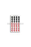 Malossi FOLDER of MALOSSI GAS MINI STICKERS 8x14 cm