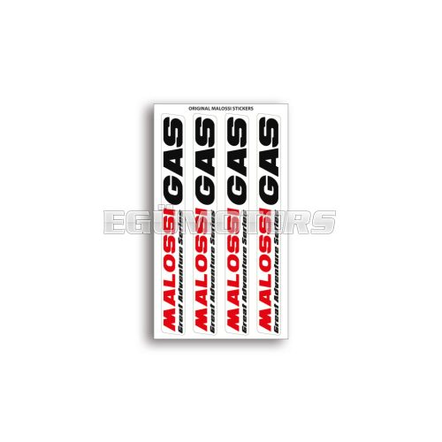 Malossi FOLDER of MALOSSI GAS MINI STICKERS 8x14 cm