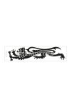 Malossi PRE-SPACED MALOSSI STICKER BLACK LION - LEFT L.23 cm H.5,3 cm