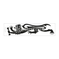   Malossi PRE-SPACED MALOSSI STICKER BLACK LION - LEFT L.23 cm H.5,3 cm