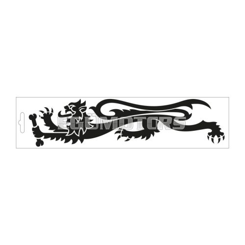 Malossi PRE-SPACED MALOSSI STICKER BLACK LION - LEFT L.23 cm H.5,3 cm