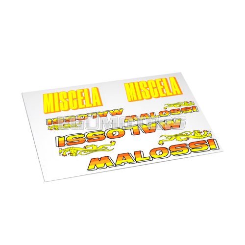 Malossi Fluo PVC vintage stickers folder - dimensions 17x25 cm