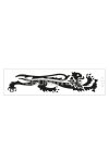 Malossi PRE-SPACED MALOSSI STICKER BLACK LION - RIGHT 23 cm