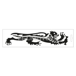 Malossi PRE-SPACED MALOSSI STICKER BLACK LION - RIGHT 23 cm