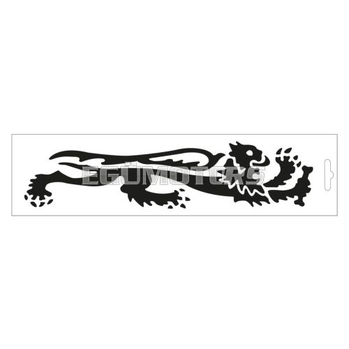 Malossi PRE-SPACED MALOSSI STICKER BLACK LION - RIGHT 23 cm