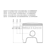 Malossi PISTON 70 pin 15 rect./oil rings 3 0