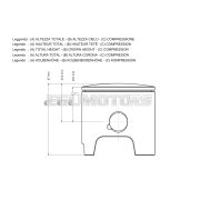 Malossi PISTON 50 pin 12 rect. rings 2 B