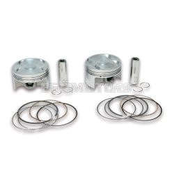   Malossi forged PAIR of PISTONS 66 0 pin 15 rect./oil rings 3-for Original cylinder