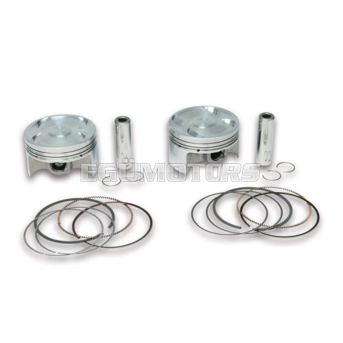 Malossi forged PAIR of PISTONS 66 0 pin 15 rect./oil rings 3-for Original cylinder