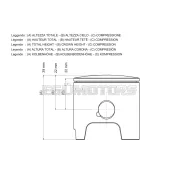 Malossi PISTON 70 pin 15 rect./oil rings 3 C