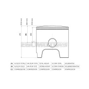Malossi PISTON 47 pin 12 rect. rings 2 0