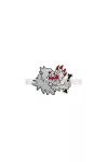 Malossi small lion head patch in silver PVC