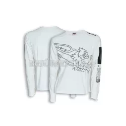 Malossi WHITE T-SHIRT MALOSSI (LONG sleeve) - BAR CODE ( M )
