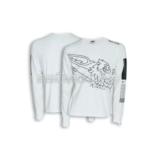 Malossi WHITE T-SHIRT MALOSSI (LONG sleeve) - BAR CODE ( M )