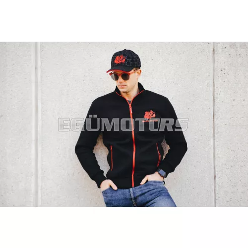 Malossi BLACK SWEATER with MALOSSI RED WRITING ( XXXL )