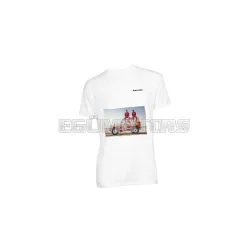 White T-shirt Malossi DAKAR 2025 - size XS
