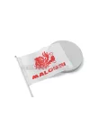 White ground flag with red Malossi mark - dimensions 98x135 cm