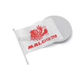   White ground flag with red Malossi mark - dimensions 98x135 cm