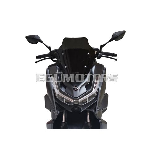 Dark smoked SPORT SCREEN - length 37 x height 40 x thickness 0.3 cm