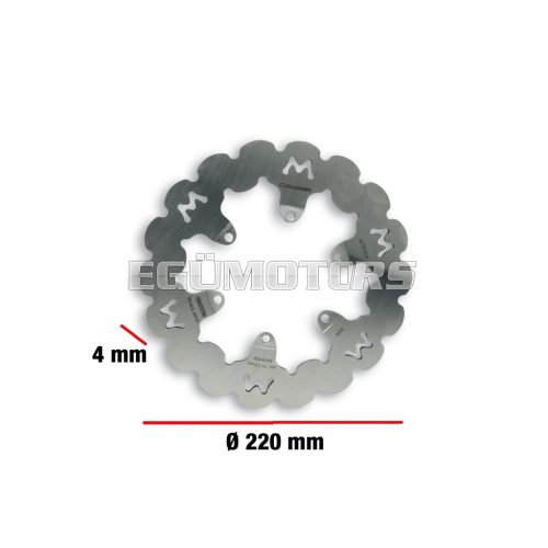 Malossi WHOOP DISC robogó féktárcsa – külső átmérő 220 mm, vastagság 4 mm