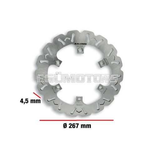 Malossi WHOOP DISC robogó féktárcsa – külső átmérő 267 mm, vastagság 4,5 mm