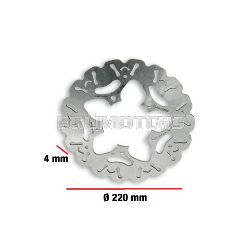Malossi WHOOP DISC,  CYGNUS X 125 robogó féktárcsa – 220 mm x 4 mm