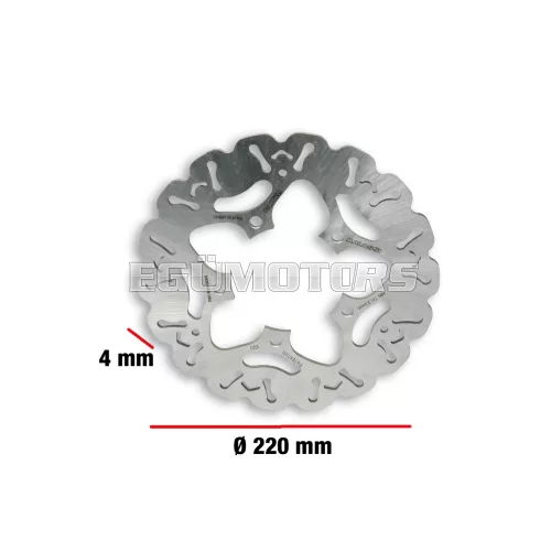 Malossi WHOOP DISC,  CYGNUS X 125 robogó féktárcsa – 220 mm x 4 mm